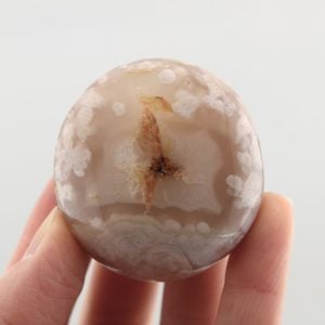 Flower Agate Palm Stone