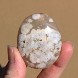 Flower Agate Palm Stone