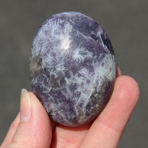 Lepidolite & Feldspar Palm Stone
