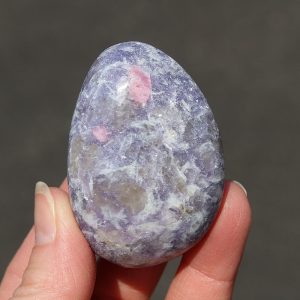 Lepidolite Palm Stone from Madagascar