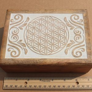 Wooden Box with Flower of Life