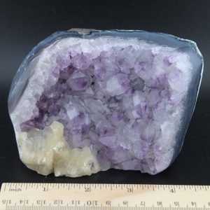 Amethyst, Polished Agate, & Calcite