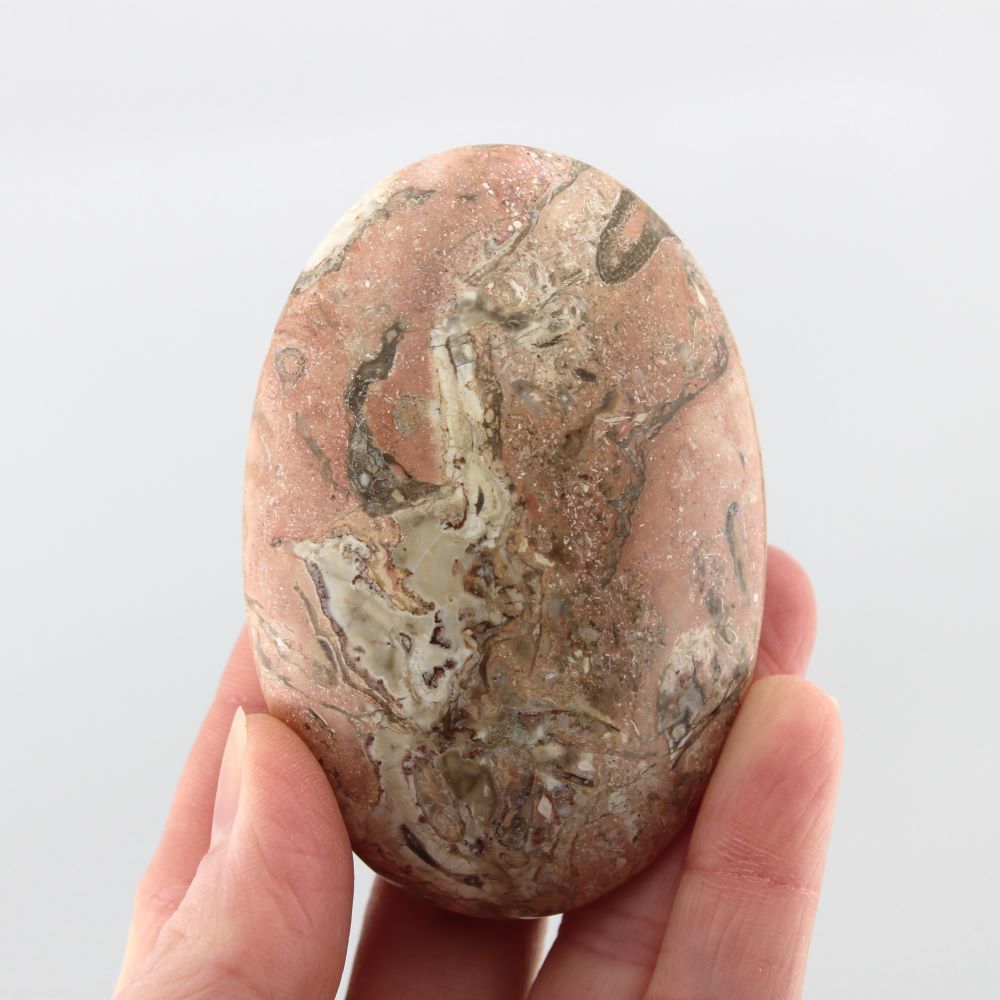 Rose / Porcelain Jasper Palm Stone - Image 2