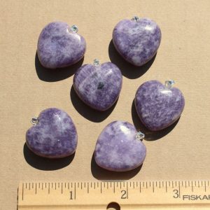 Lepidolite Heart Pendant