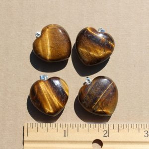 Tiger's Eye Heart Pendant