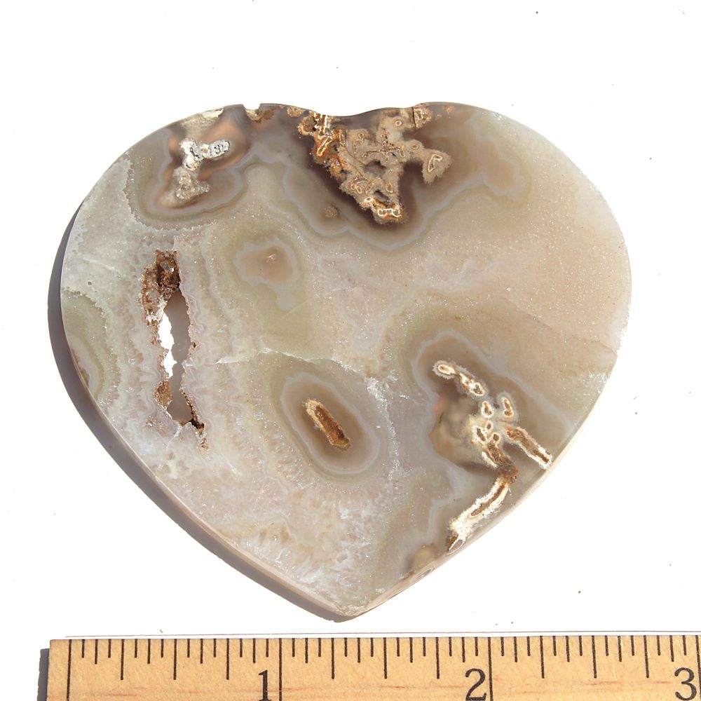 Agate & Quartz Heart from Brazil - Image 2