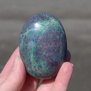 Ruby, Fuchsite, & Kyanite Palm Stone