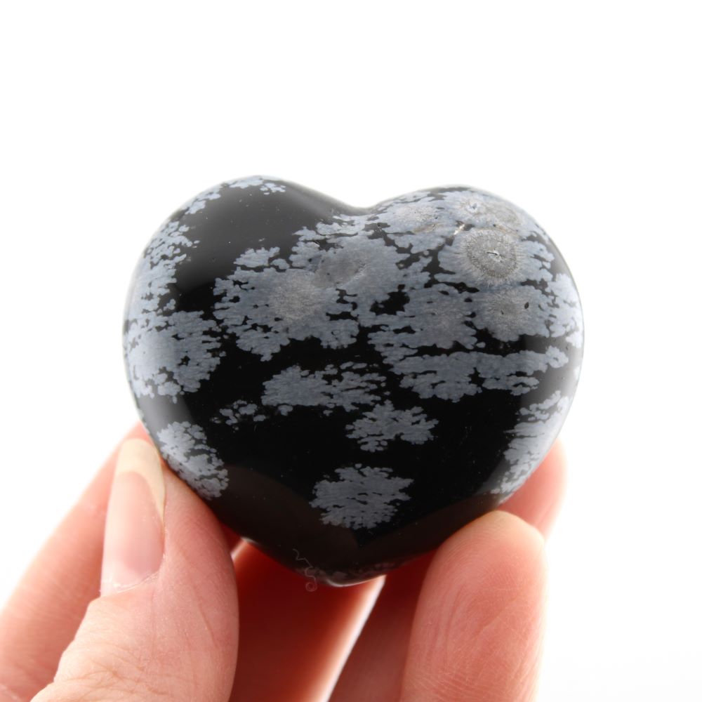 Snowflake Obsidian Heart - Image 6