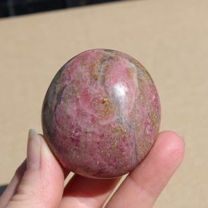 Rhodonite Palm Stone from Madagascar