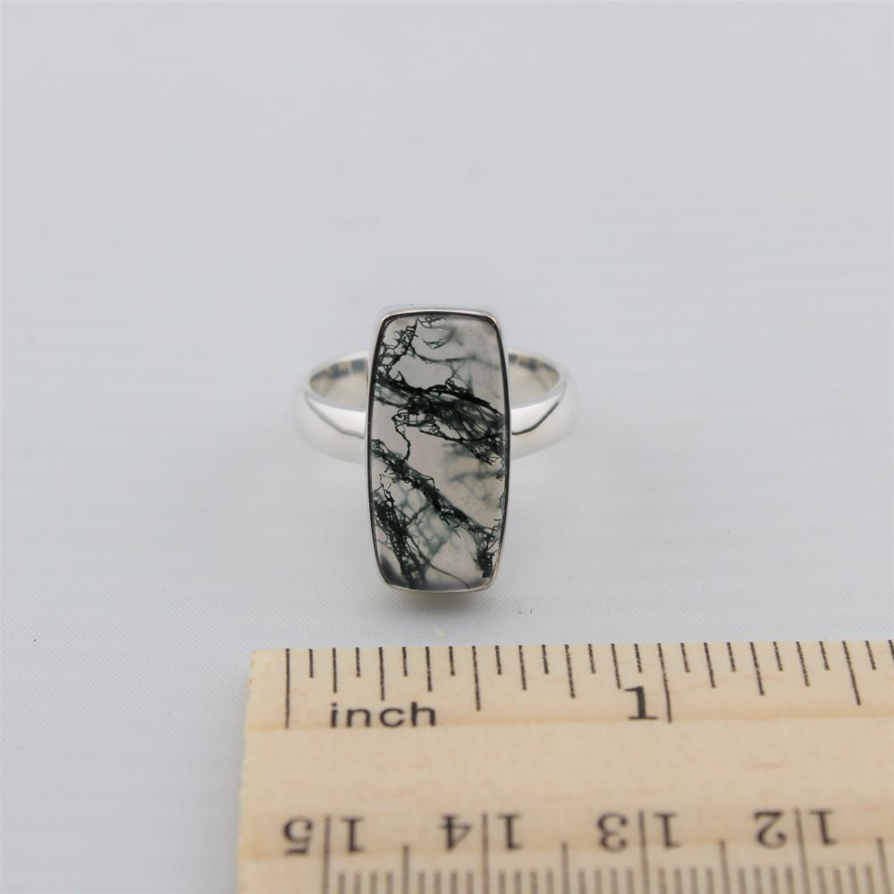 Moss Agate in Sterling Silver Ring - Image 2