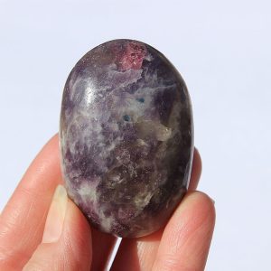 Lepidolite Palm Stone from Madagascar