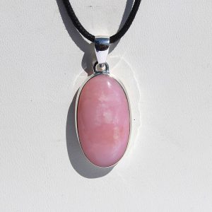 Pink Opal Pendant Set in Sterling Silver
