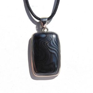 Psilomelane in a Sterling Silver Pendant
