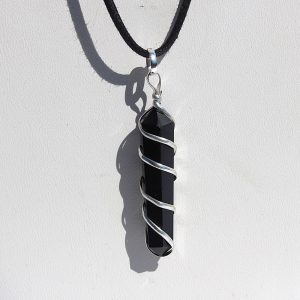 Obsidian Point Pendant from Mexico