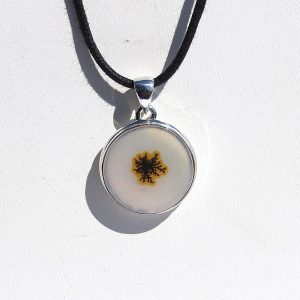 Round Dendritic Agate Pendant