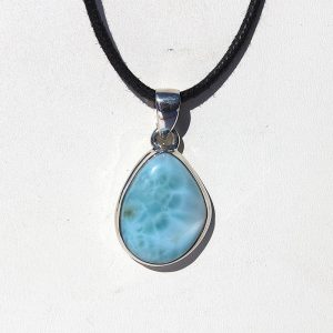 Larimar Set in a Sterling Silver Pendant