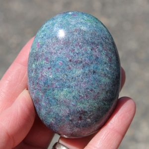 Ruby, Fuchsite, & Kyanite Palm Stone