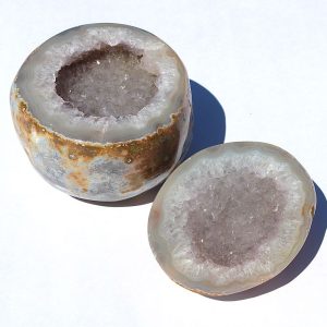 Polished Agate & Quartz Geode "Pot"