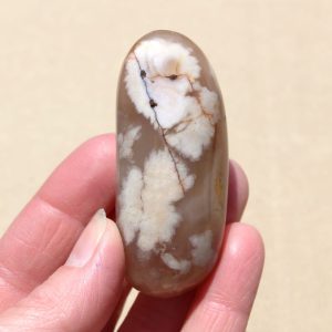 Flower Agate Palm Stone