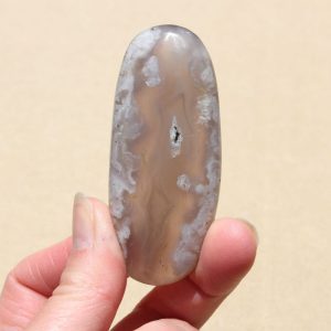 Flower Agate Palm Stone