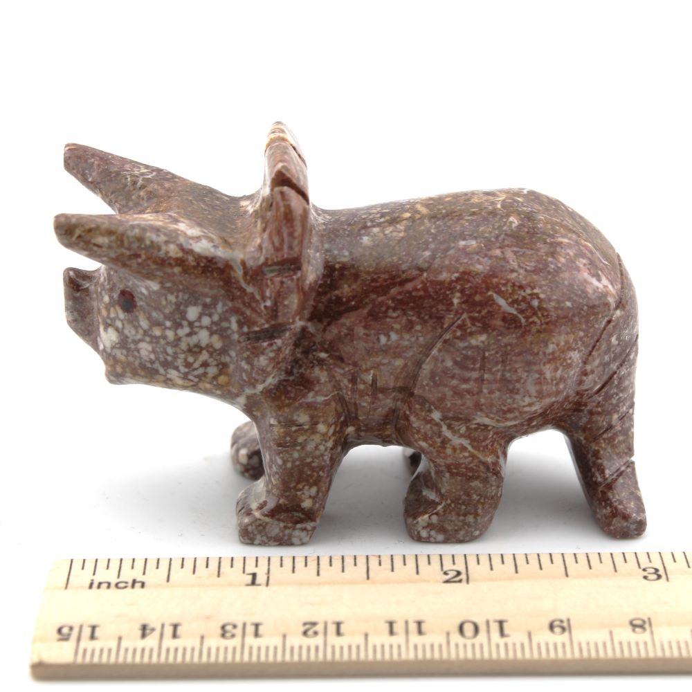 Rhyolite Triceratops Carving - Image 2
