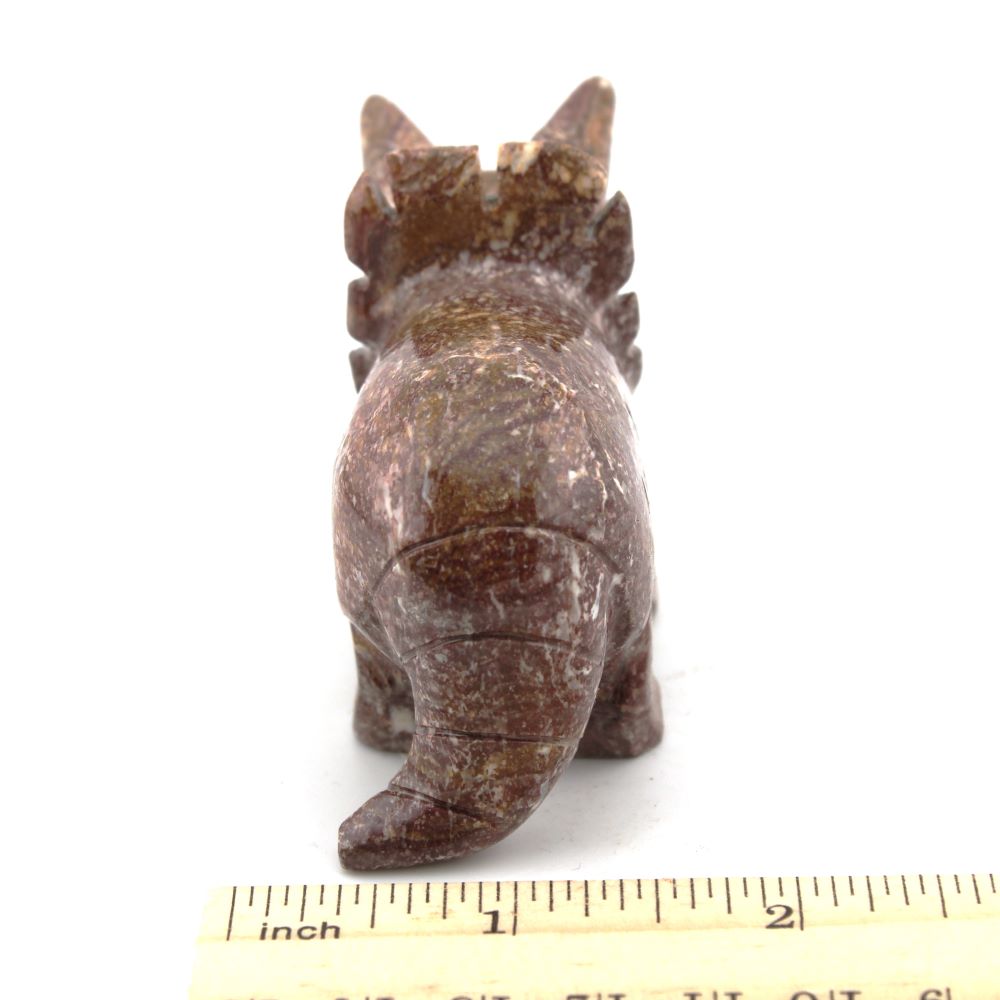 Rhyolite Triceratops Carving - Image 3