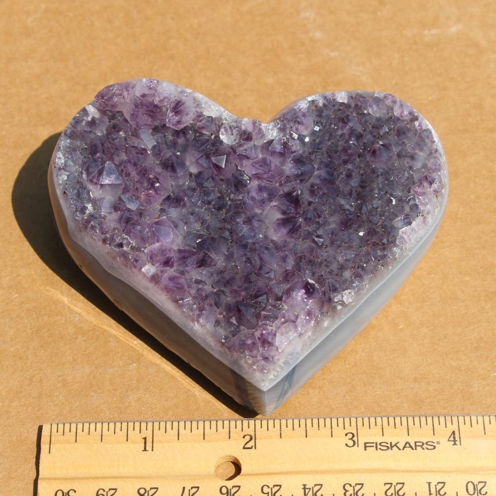 Amethyst & Agate Cluster Heart - Image 2