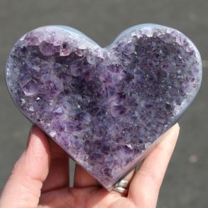 Amethyst & Agate Cluster Heart