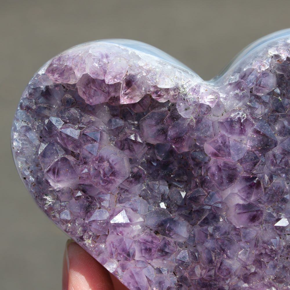 Amethyst & Agate Cluster Heart - Image 3