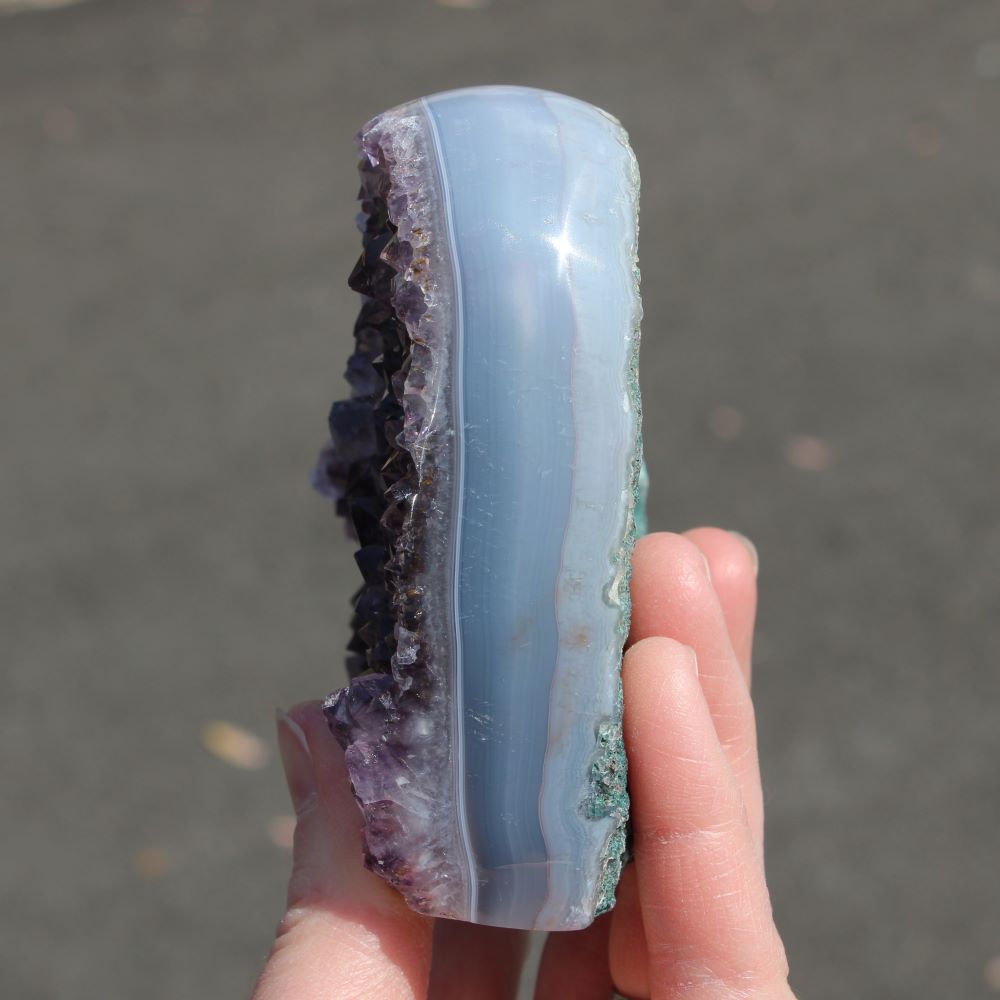 Amethyst & Agate Cluster Heart - Image 4