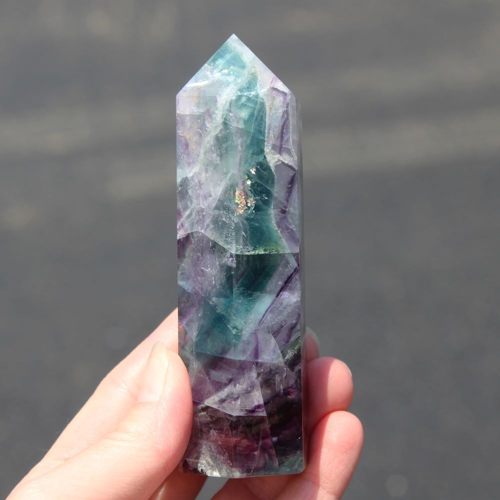 Rainbow Fluorite Tower from China