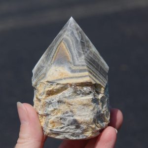 Striped Calcite Point from Pakistan