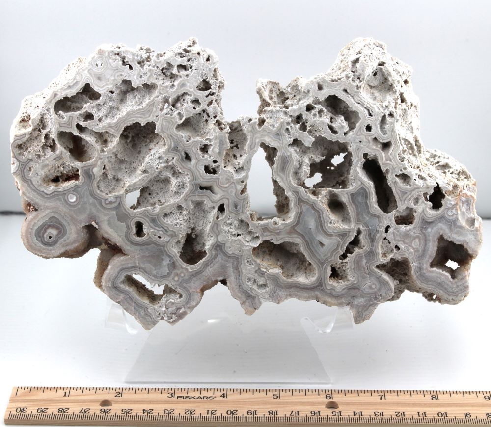 Agate/Chalcedony & Druzy Quartz Slab