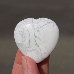 Howlite Heart Worry Stone