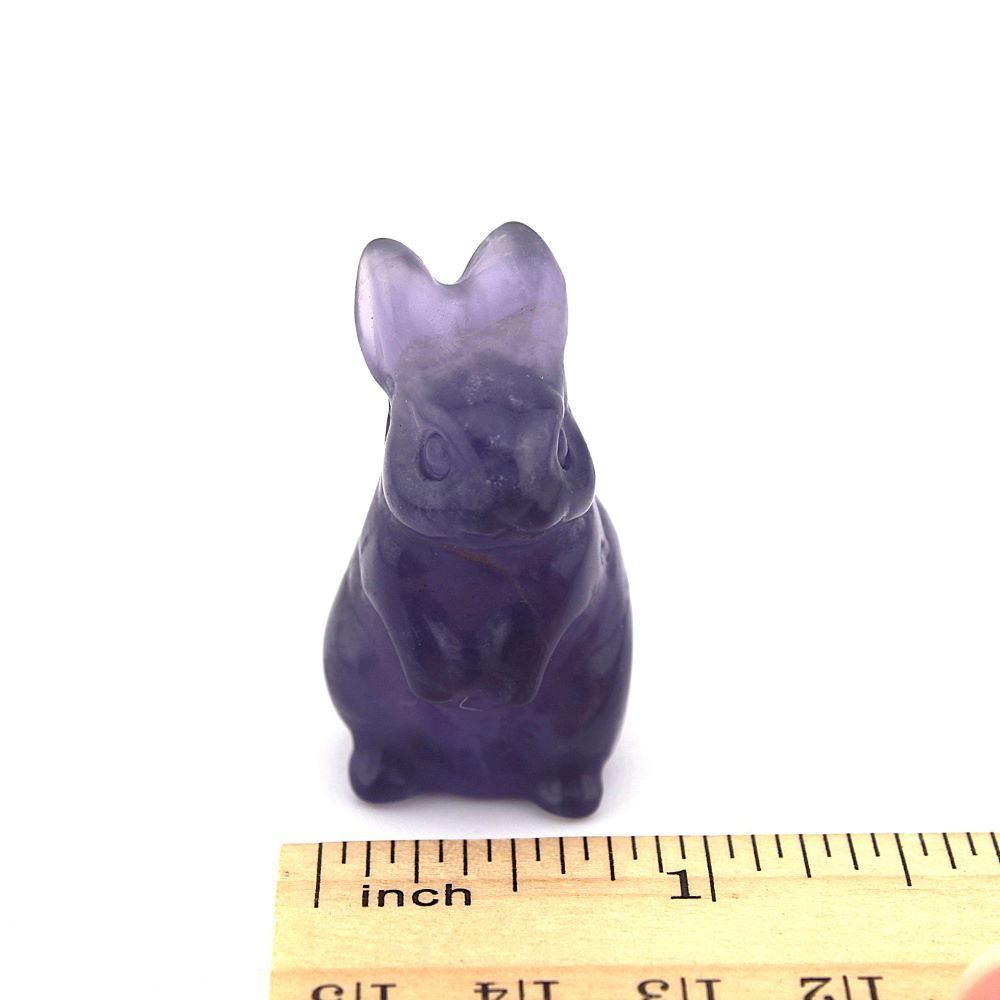 Purple Fluorite Rabbit Carving - Image 2