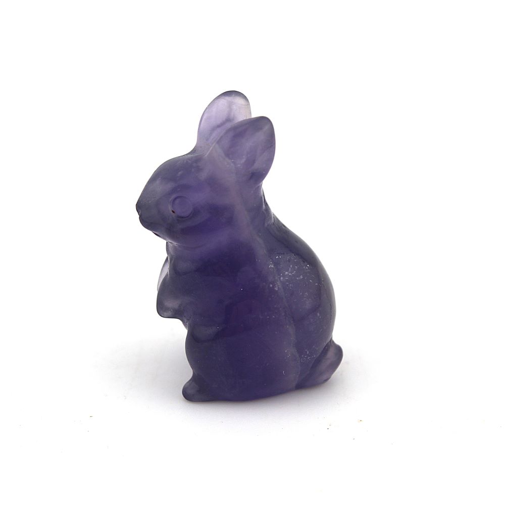 Purple Fluorite Rabbit Carving - Image 3