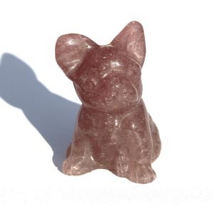 Tanzberry Quartz French Bulldog Carving