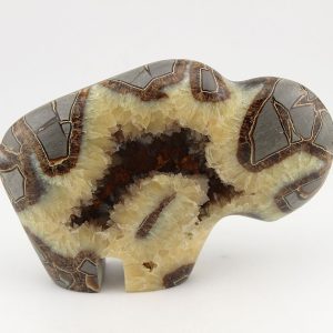 Septarian (Dragon Stone) Buffalo Carving