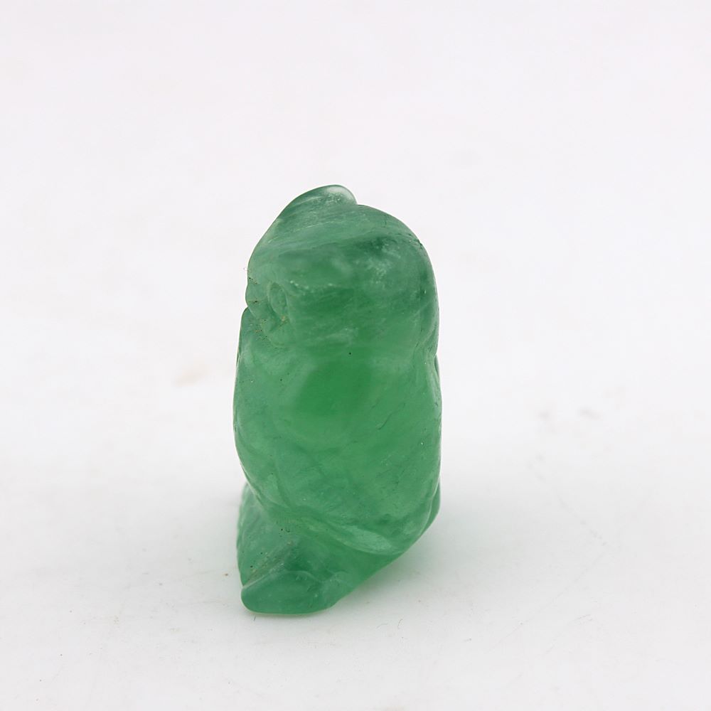 Green Fluorite Owl Carving - Image 4