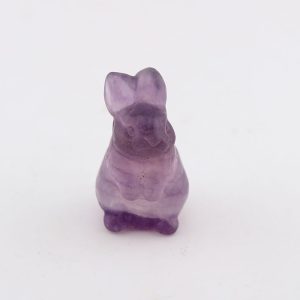 Purple Fluorite Rabbit Carving