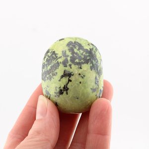 Serpentine & Pyrite Mini Palm Stone