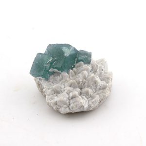 Green Fluorite on Quartz