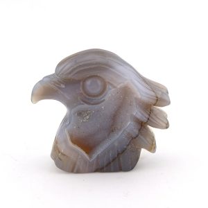 Agate & Druzy Quartz Eagle Head Carving