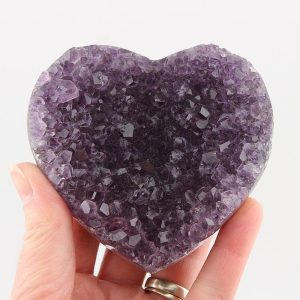 Amethyst Cluster Heart Carving