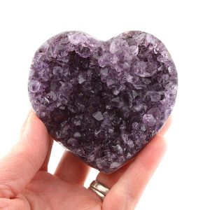 Amethyst Cluster Heart Carving