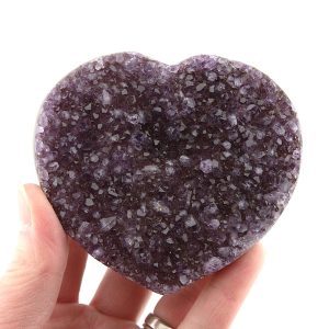 Amethyst Cluster Heart Carving