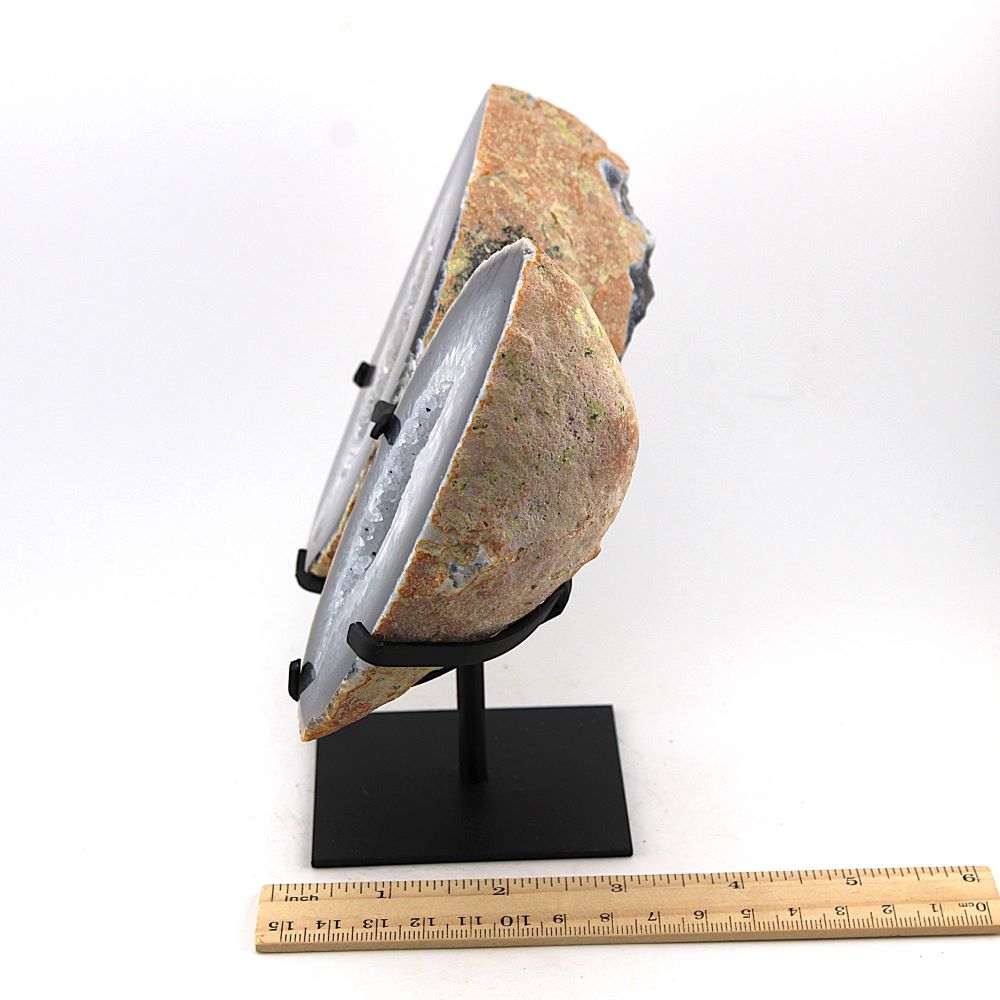 Agate & Quartz Geode Pair - Image 4