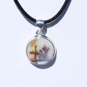 Dendritic Agate in Sterling Silver Pendant
