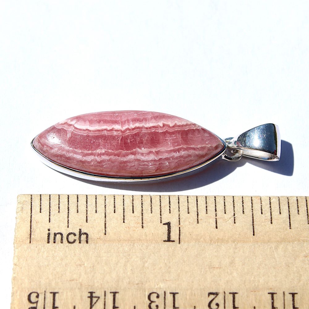 Rhodochrosite Pendant in Sterling Silver - Image 2
