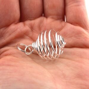 Small Silver Color Cage Pendant Bulk Bag (24 pieces)
